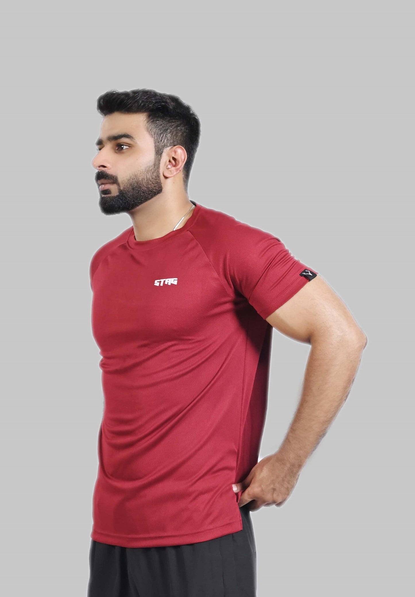 Apex Raglan Tee 1.1 (PLUM) - Stag Clothing