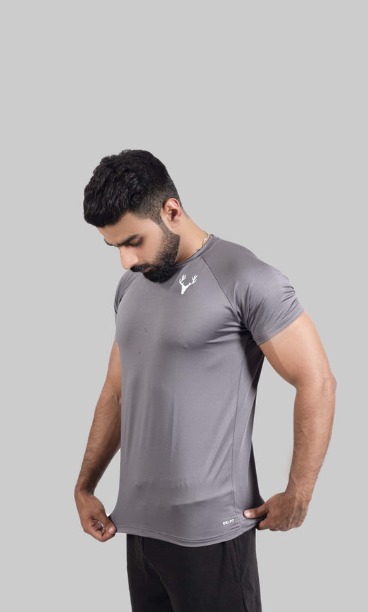 FLEX COMPRESSION TEE 4.0 (CHARCOAL) - Stag Clothing
