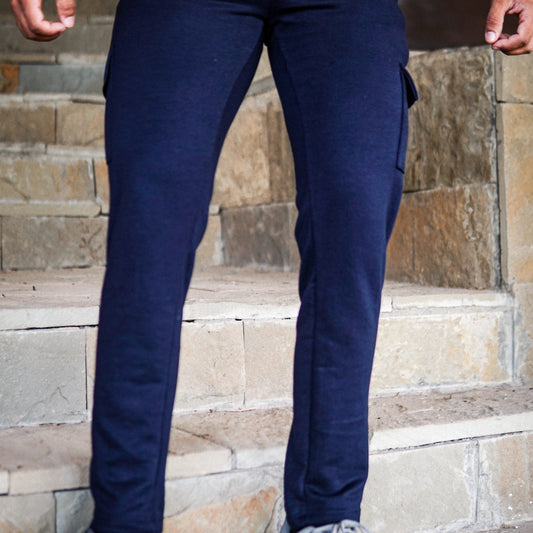 Stag Men Blue Cargo Trouser - Stag Clothing